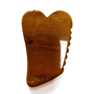 Pierre de gua sha en jade naturel et quartz rose pour le visage - Product Image 5