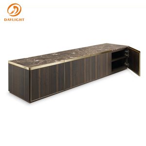 Wholesale Modern Marble <strong>Brown</strong> <strong>Tv</strong> Stands Cabinet <strong>Units</strong> Living Room Furniture - Product Image 3