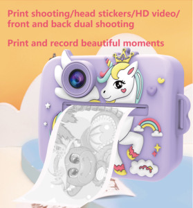 Nueva Cámara de Impresión Instantánea 2026 1080P para Niños, Doble Lente, Pantalla, Impresora Térmica Portátil, Regalo para Niños, OEM - Product Image 5