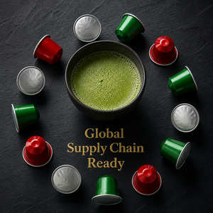 Capsules de Matcha Focus Support compatibles avec Nespresso Original Line, stimulant cérébral, thé vert biologique sain - Product Image 1