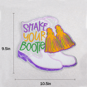 Nouveaux produits personnalisés grande taille secouez votre chausson broderie Chinelle patchs de fer - Product Image 2