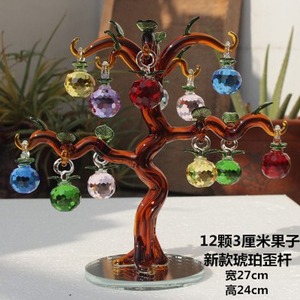 <b>Crystal</b> Apple <b>Tree</b> Ornament Colorful Home Decoration Gift For Mother's Day - Product Image 4