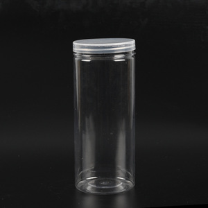85*200 transparent lid packaging <b>jar</b>, PET bottle, food container, tall and wide mouth airtight transparent <b>plastic</b> bottle/<b>jar</b> - Product Image 1
