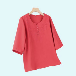 4.6 Dollar modèle WEK001 taille XL-5XL Blouses <span class=keywords><strong>Big</strong></span> <span class=keywords><strong>Mama</strong></span> vente en gros grande taille modeste femmes belles Blouses et hauts avec des couleurs - Product Image 3