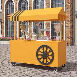 Chariots à fleurs en fer blanc pour décorations de mariage, joli chariot à bonbons <span class=keywords><strong>romantique</strong></span> avec fonction détachable, cour extérieure, hôtel - Product Image 1