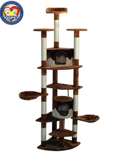 木质宠物公寓家具猫抓痒后塔式住宅猫树 - Product Image 2