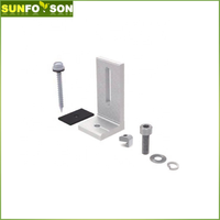 Vente en gros de panneaux solaires pour toit en étain, support de pieds en L, module PV, kit de pieds en L pour composants du système solaire de toit en tuiles métalliques