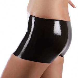 Унисекс черные сексуальные трусики Фетиш натуральное латексное нижнее белье - Product Image 3