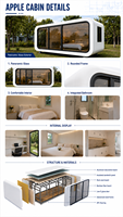 Villa Capsule Modulaire Préfabriquée Personnalisée Moderne Type Cabane Apple, Direct Usine, pour Hôtels, Complexes Hôteliers et Campings de Vacances