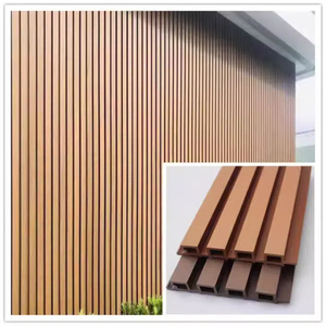 China Xinhong Op Maat Gemaakte Waterdichte Fabriek Directe Bekleding Exterieur De Wpc Buiten Gecanneleerd Buitenmuurpaneel - Product Image 1