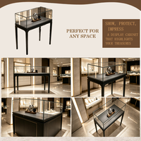 Support d'affichage minimaliste en verre trempé pour bijoux et montres, vitrine haut de gamme pour les boutiques de bijoux et de montres de luxe