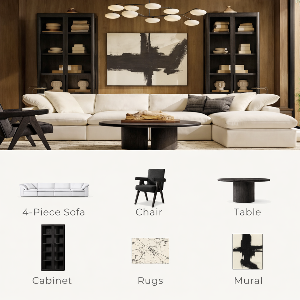 Modern Sofa Bed Set for Luxury Villa Living Rooms and Five-Star Hotel ...