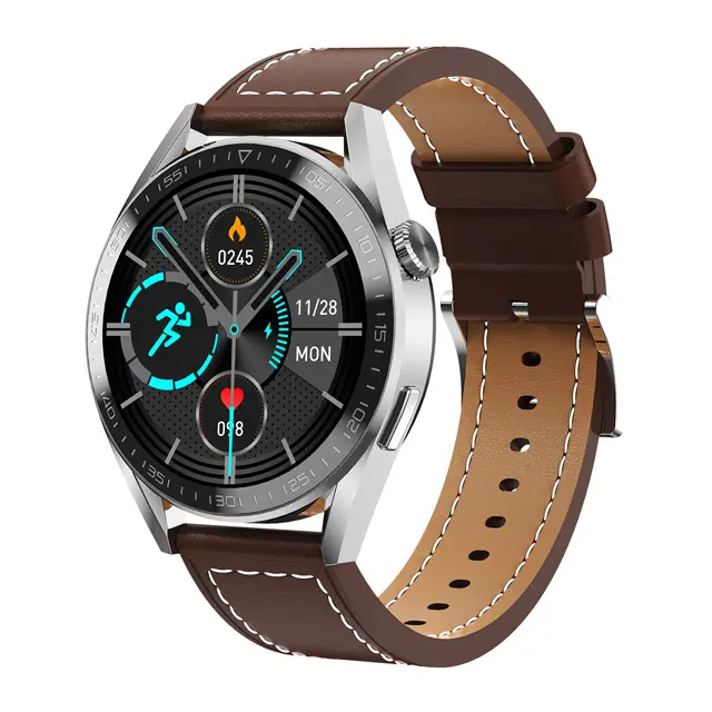 Good Quality Leather Belt Smart Watch for Iphone and Android