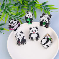 Carpeta de Documentos con Clip de Acrílico PP, Diseño Personalizado de Panda, Artículos de Papelería de Anime