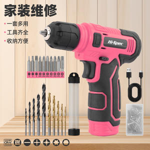 Tournevis électrique rechargeable Hi-Spec 8V, batterie au lithium, outil de bricolage domestique, rose, perceuse multifonctionnelle - Product Image 4