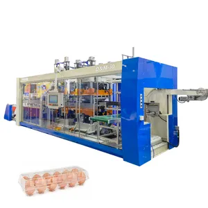 Full Automatic 3 Station Positive And Negative Thermoforming Machine For Food Takeaway Box And Fruit Box