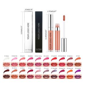 Поставщик частных этикеток, индивидуальные тюбики для нюдовых губ, сделайте свой собственный логотип, роскошный увлажняющий блеск для губ - Product Image 3