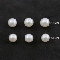 Hanyu perles de perles d'eau douce naturelles de haute qualité en gros 7mm 8mm perles de perles rondes blanches en vrac