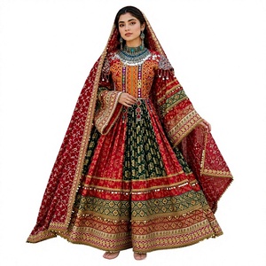Afghani <b>Dress</b> for Women Traditional Afghan Outfit Long Sleeve Embroidered Wedding Party Wear Women Casual <b>Dresses</b> Gown - Product Image 1