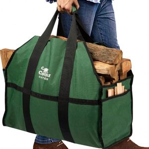 Sac de transport durable pour bûches en toile, idéal pour le camping en extérieur, sac de rangement pour bûches, sac fourre-tout - Product Image 3
