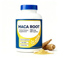 Capsules de racine de maca noire, rouge et jaune, mélange de poudre de maca, complément alimentaire sans gluten