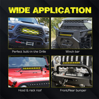 Barre lumineuse LED fine de 12 pouces à faisceau spot jaune de 50W pour pare-chocs de voiture 4x4