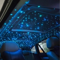 Luz Ambiental Interior Universal LED con Efecto de Cielo Estrellado con 750 Estrellas para Control por Aplicación, Color RGBW, Estilo de Lujo para Reposacabezas de Coche