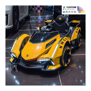Auto Elettrica per Bambini con Luci Lampeggianti, Giocattolo Cavalcabile in Plastica a Batteria - Product Image 1
