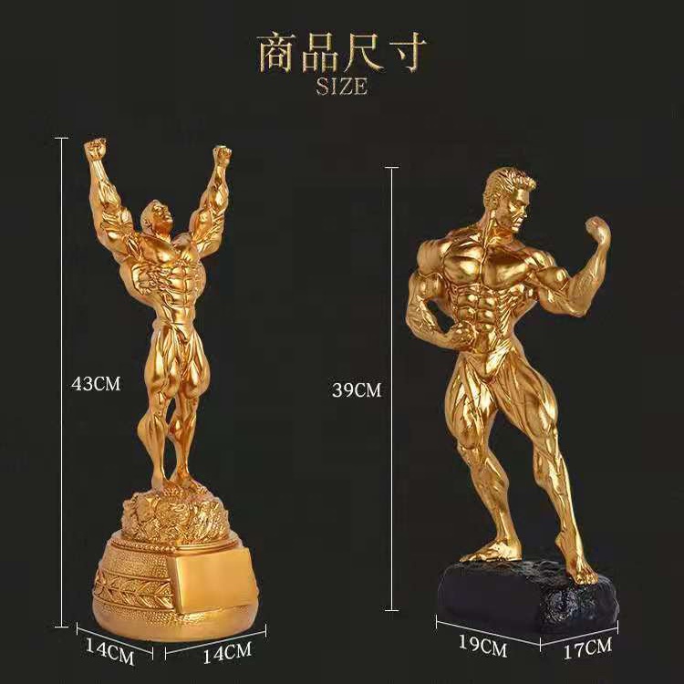 希少　ボディビルダー像　マッスル　筋肉美　ボディビル　トロフィー USA製 黄金 ボディビルダー像（ニールスアンデルセン社製）・マッスル・筋肉美