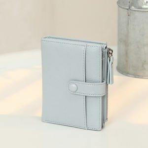 Cartera multifuncional de cuero PU con bloqueo RFID para mujer, tarjetero delgado con ventana de identificación, Mini monedero - Product Image 2