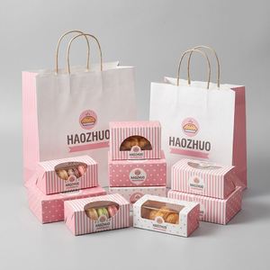 FSC Certified Custom Window <b>Box</b> Polka Dot Style Complete Bakery Packaging Solution Recyclable Kraft Paper Bag for Dessert Set - Product Image 1