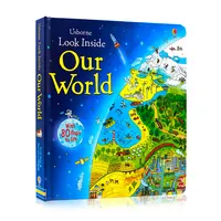 Usborne olhar dentro do nosso mundo educacional 3d imagem livros de papelão para crianças na língua inglesa livros de leitura para crianças