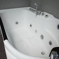 Baignoire intérieure autoportante blanche VIRPOL 1.6m fonction de spa à remous intelligent vente chaude salle de bain adulte utilisation moderne baignoire pour bébé