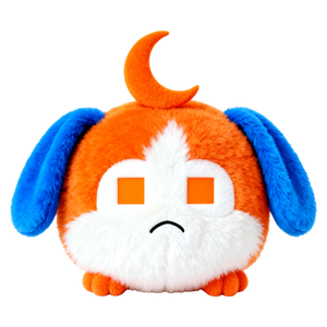 ตุ๊กตาขนฟูสีเขียวหน้าโกรธ หูสีส้ม ประดับใบไม้สีทอง ตุ๊กตาสัตว์นุ่มนิ่ม - Product Image 4