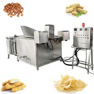 LONKIA Industrial Snacks Foods Automatic Stir Frying Machine Banana Plantain Chips Peanut Fried Onion Machine Batch Fryer