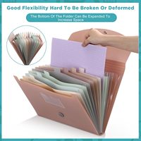 Carpeta de Archivos Expandible de 13 Bolsillos, Organizador de Archivos Tamaño Carta A4, Organizador de Documentos y Recibos, Expandible de Plástico para Oficina y Hogar