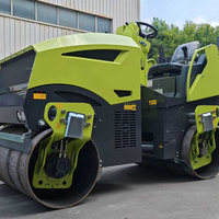 Mini-compacteur vibrant à tambour lisse de 3 tonnes à vendre, mini-compacteur routier de 1 tonne pour le compactage des fossés