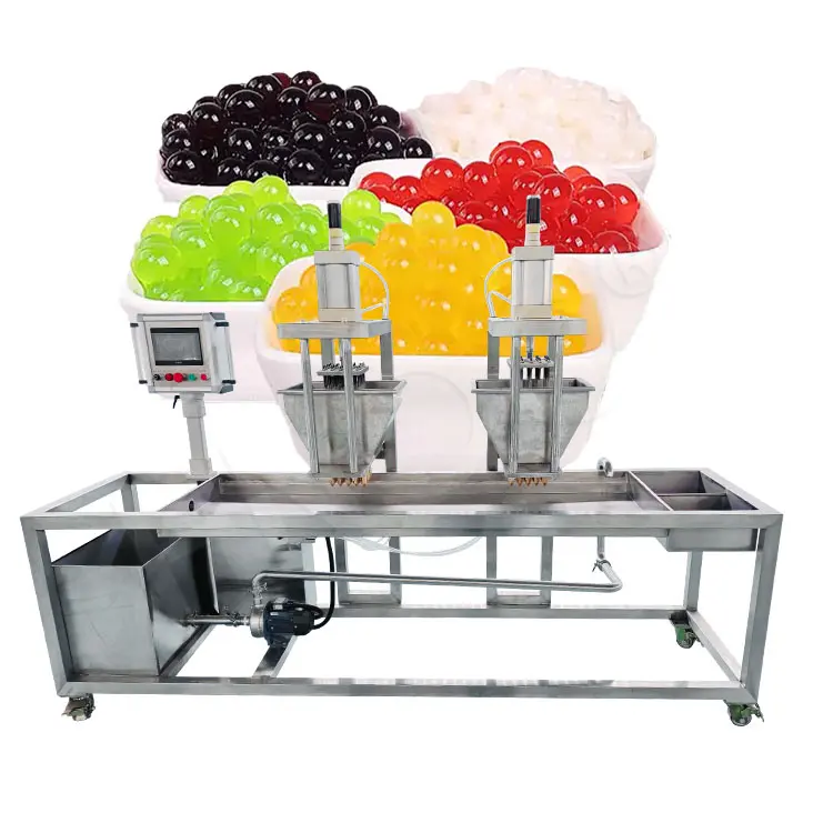 ماكينة البوبا من الفولاذ المقاوم للصدأ، ماكينة إعداد حلوى البوبا والكرات اللؤلؤية والجِلي من خط إنتاج بوبا