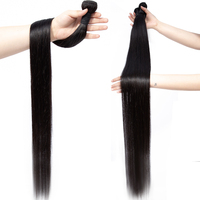 En gros Double Dessiné Vierge Vierge Brésilienne Cheveux Vendeur Vison Brésilien Cheveux Humains Armure Bundle, Cuticule Alignée Cheveux Extension