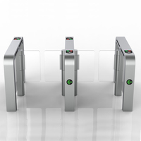 Puerta Automática de Apertura Rápida, Barrera de Seguridad Abatible de Acero Inoxidable 304 Importado, Motor sin Escobillas, Control IP68 ESD