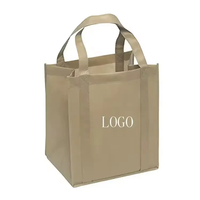 Sac de courses portable en non-tissé recyclable personnalisé Or Argent avec LOGO personnalisé Sacs de courses