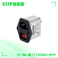 220V AC Emi Power Socket Filter Filtre RFI monophasé de petite taille (LC RC Networks) avec interrupteur à fusible pour le filtrage de réseau LC RC