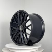 Jantes en alliage de voiture personnalisées en gros, 21 pouces, PCD 5x130, noir brillant, jantes sport, ET69, CB 71.56 pour Porsche Cayenne SUV