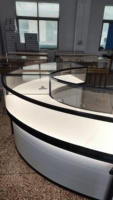 Vitrine de luxe en métal et verre pour la présentation de bijoux sur mesure et le rangement de collections de pierres précieuses