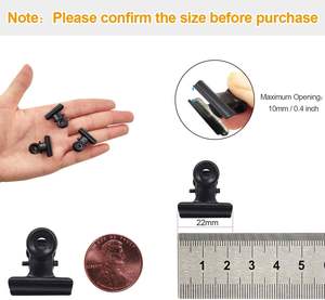 Mini agrafes en métal noir, petites pinces à papier pour <span class=keywords><strong>photos</strong></span>, images - Product Image 3