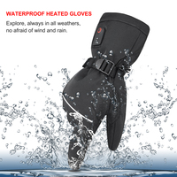 Gants chauffants d'hiver fins pour hommes et femmes Dr.Warm, gants de sport noirs chauffants 7,4 V 2200 mAh, gants chauffants rechargeables avec bouton poussoir
