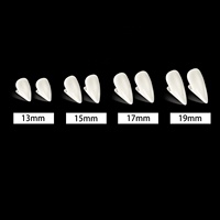 Dents de vampire crocs avec adhésif Halloween horreur fausses prothèses dentaires mascarade Cosplay accessoires décoration de fête 13/15/17/19mm
