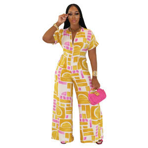 Combinaison <span class=keywords><strong>de</strong></span> fitness d'été pour femmes imprimé fleuri coloré licou cravate dos nu fête Club combishorts femmes - Product Image 5