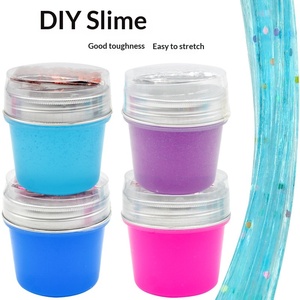 Slime avec accessoires, pâte à modeler cristalline, 4 couleurs, pour les jeunes de 7 à 14 ans, emballage en boîte de couleur, vente directe d'usine - Product Image 2