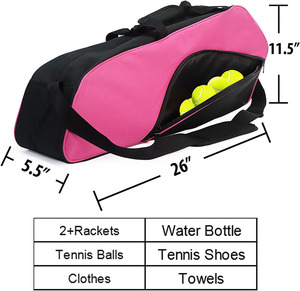 Free sample Custom Sport Tennis Racket Bag Waterproof Polyester Pickleball <b>Backpack</b> Sports <b>Backpack</b> - Product Image 4
